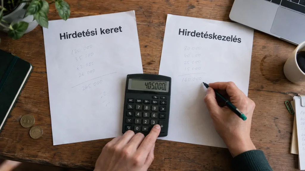 A ChatGPT hirdetés két költsége a hirdetési keret és kezelési díj