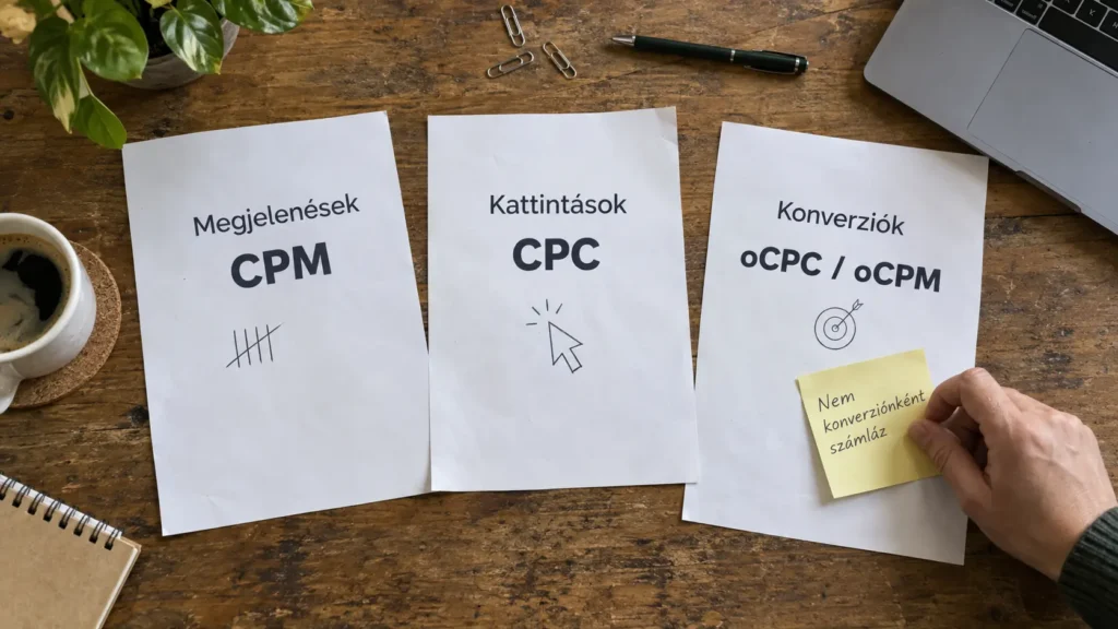 A ChatGPT hirdetések CPM, CPC és konverzióra optimalizált elszámolása